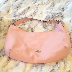 Coach pink leather hand bag